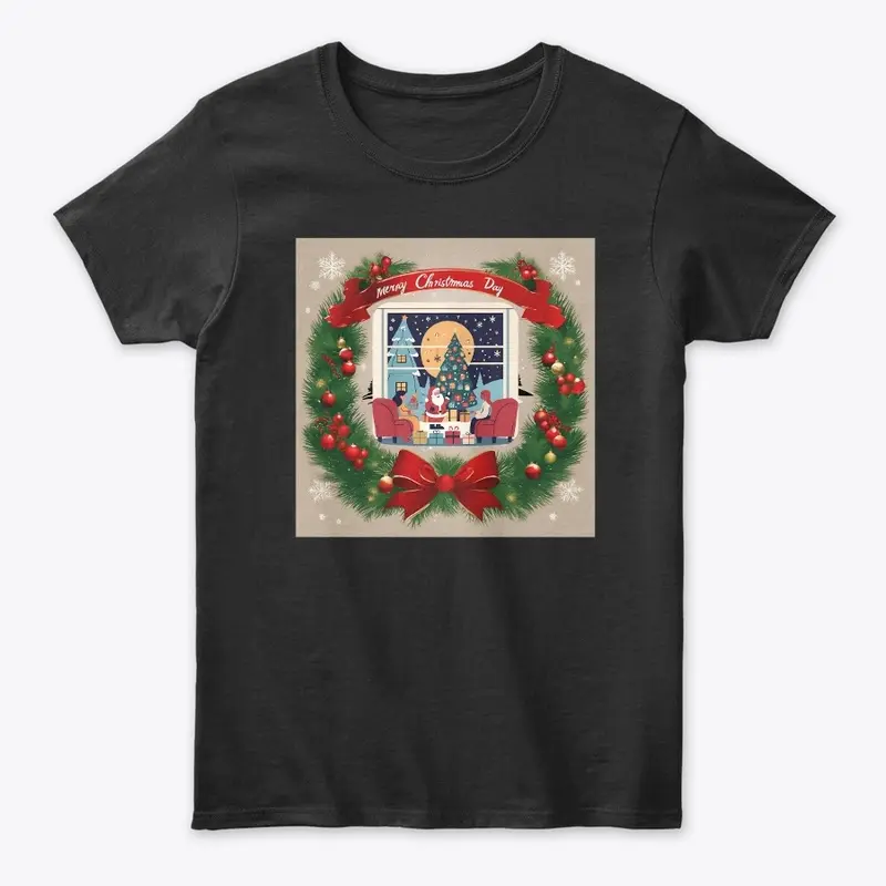 Christmas T Shirt Merry and Bright